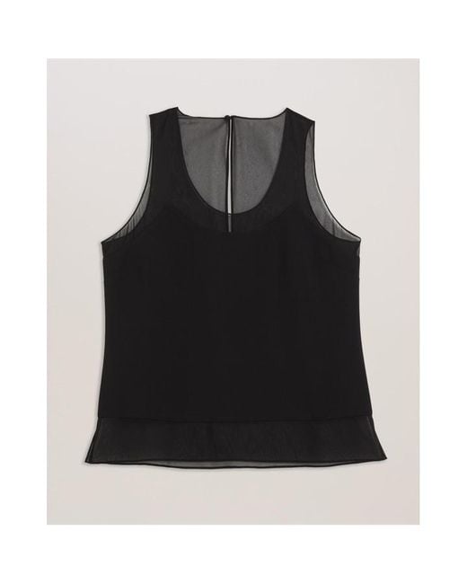 Ted Baker Black Panel Tank Top for men