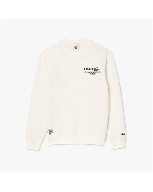 Lacoste White Sportsuit Roland-garros Edition Sweatshirt for men