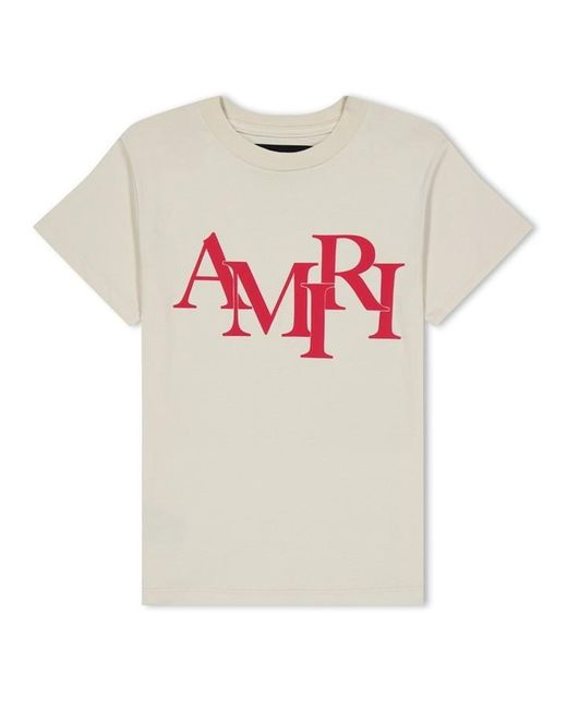 Amiri Gray Staggered Tee