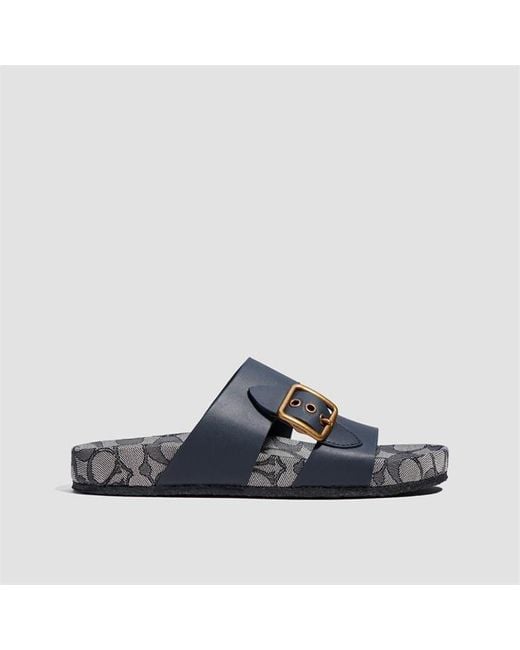 COACH Blue Addison Sandals