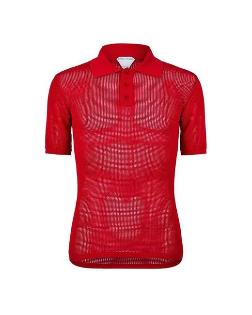 Bottega Veneta Red Crew-Neck Crew Sweatshirt for men
