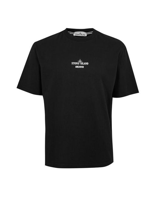 Stone Island Black Short Sleeve Archivio T-Shirt for men