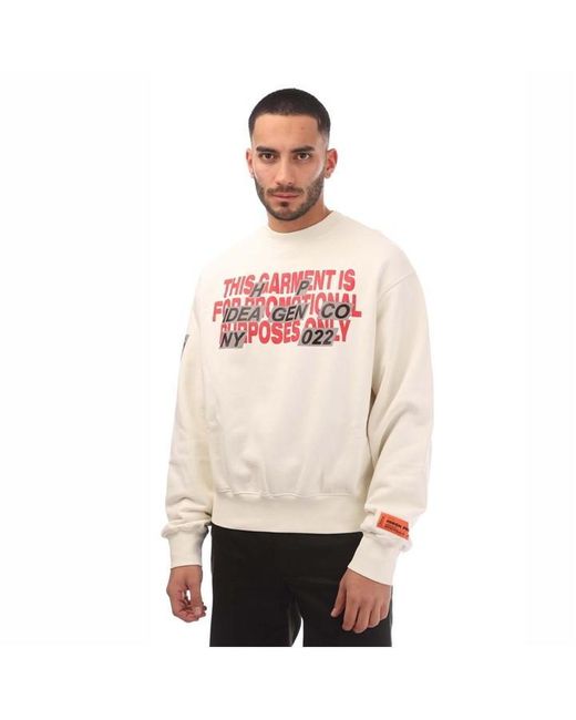 Heron Preston Natural Promo Only Crewneck Sweatshirt for men