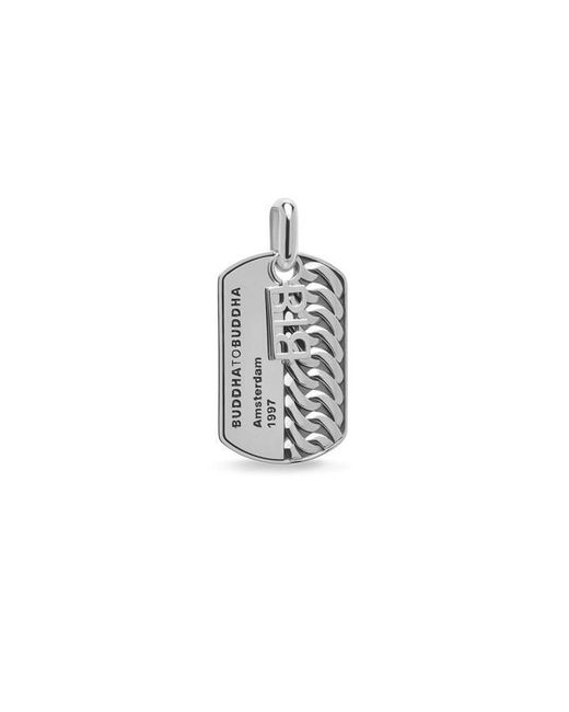 Buddha To Buddha White Chain Army Tag Pendant