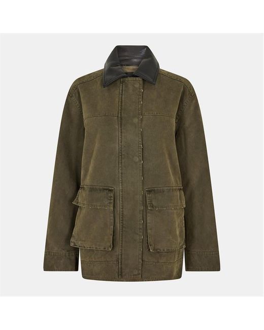 Anine Bing Green Relaxed Fit Barn Jacket