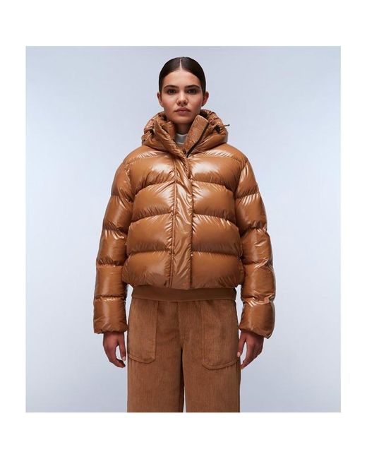 Napapijri Brown Napa Glane Mirror Puffer Jacket