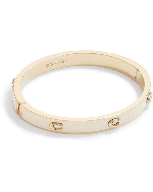 COACH Metallic Logo Bracelet Bangle