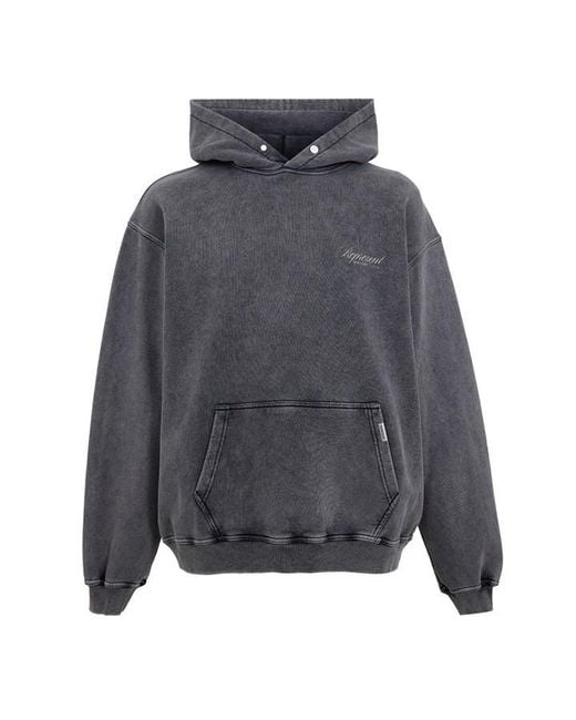 Represent Gray Oc Script Pull Over Hoodie for men