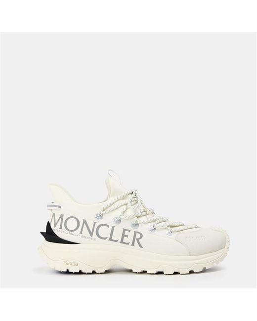 Moncler White Low Trainers for men
