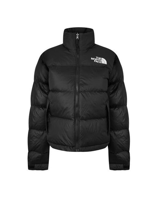 The North Face Black 1996 Retro Nuptse Water Resistant Goose Down Short Puffer Jacket