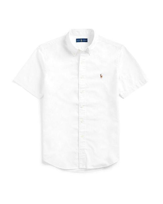 Polo Ralph Lauren Blue Custom Fit Oxford Shirt for men