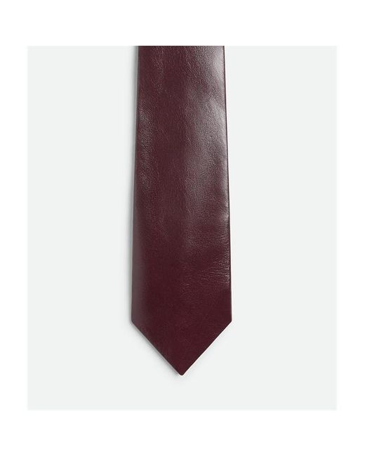 Bottega Veneta Purple Shiny Leather Tie for men