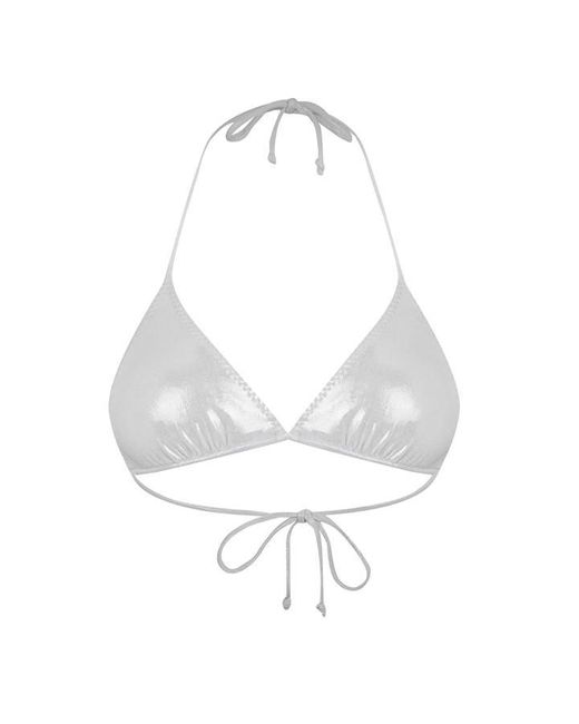 Norma Kamali White String Bikini Top