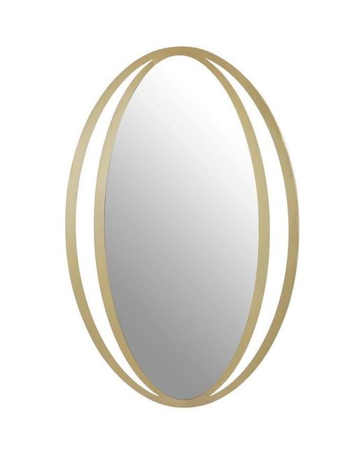 Interiors by Premier Trento Double Ring Design Wall Mirror in Metallic ...