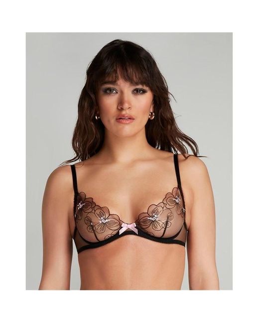 Agent Provocateur Black Anie Plunge Underwired Bra