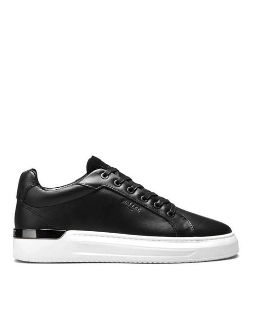 Mallet Black Grafton Leather Trainers for men