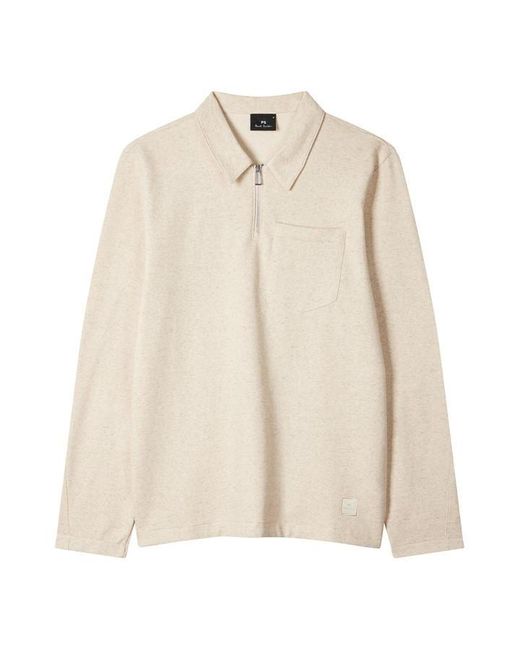 Paul Smith Natural 1/4 Zip Fleece for men