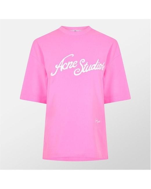 Acne Pink Exford Tee