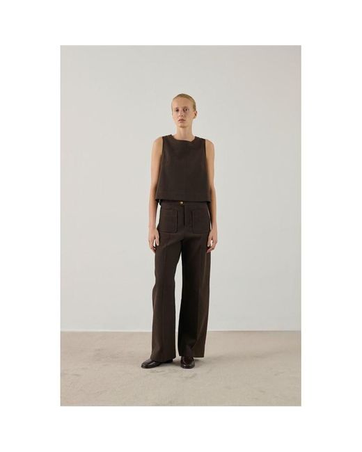 Soeur Brown Straight Leg Trousers