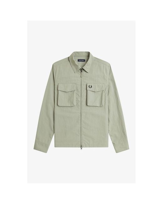 Fred Perry Green Overshirt for men
