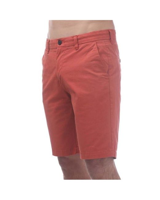 Timberland Red Claremount Twill Chino Shorts for men
