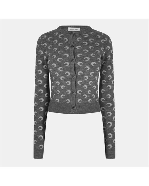 MARINE SERRE Gray Moon Cardigan