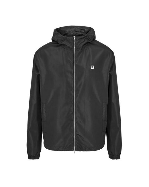 Fendi Black Ff K Way Windbreaker for men