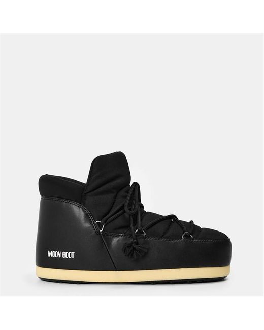 Moon Boot Black Pump Water Resistant Padded Snow Boots for men