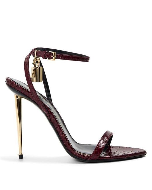 Tom Ford Metallic Padlock Heels