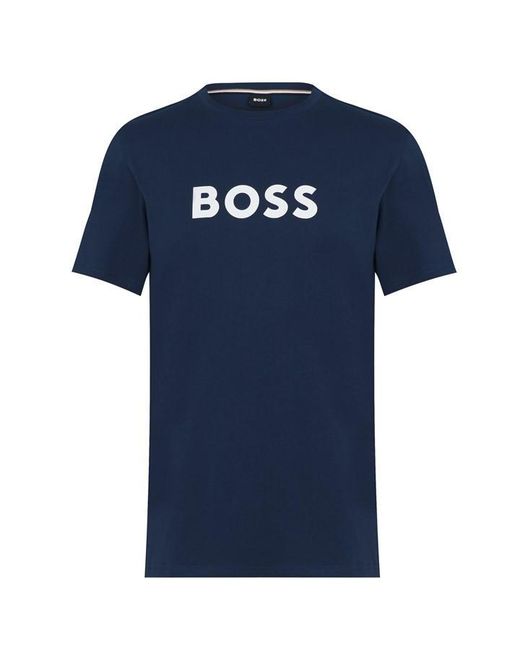 Boss Blue Logo Print T-shirt for men