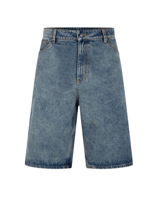 Daily Paper Blue Shield Denim Shorts for men