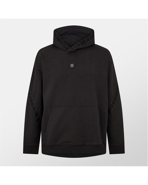 HUGO Black Logo Hoodie for men