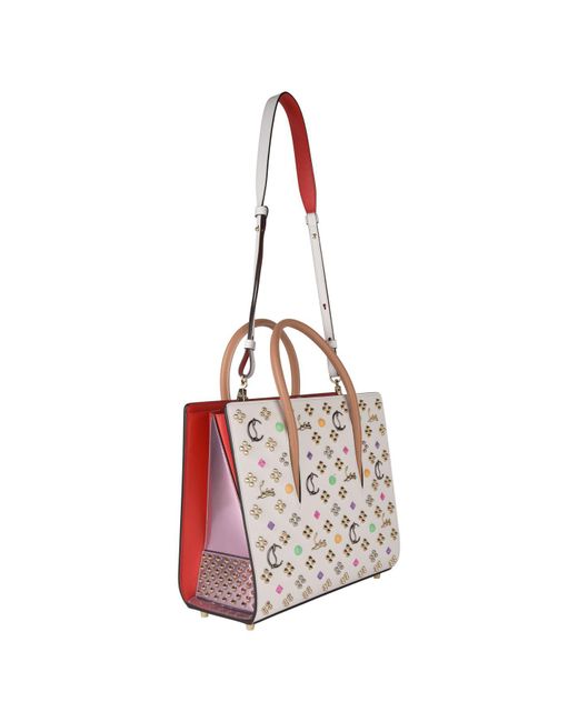 christian louboutin white tote