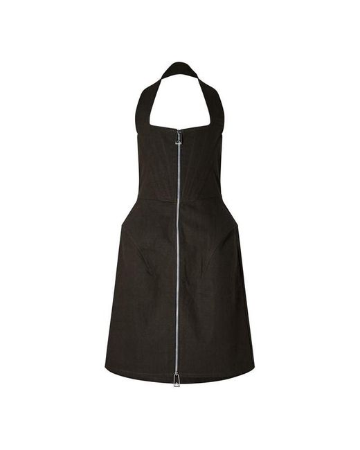 Bottega Veneta Black Structured Peplum Dress