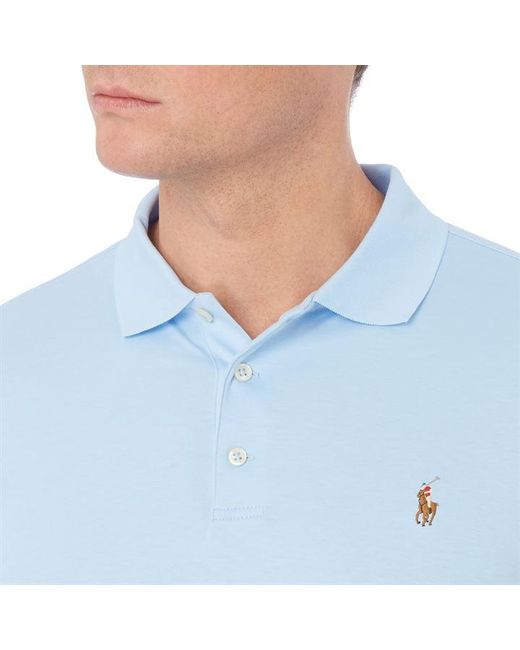 slim pima logo polo shirt
