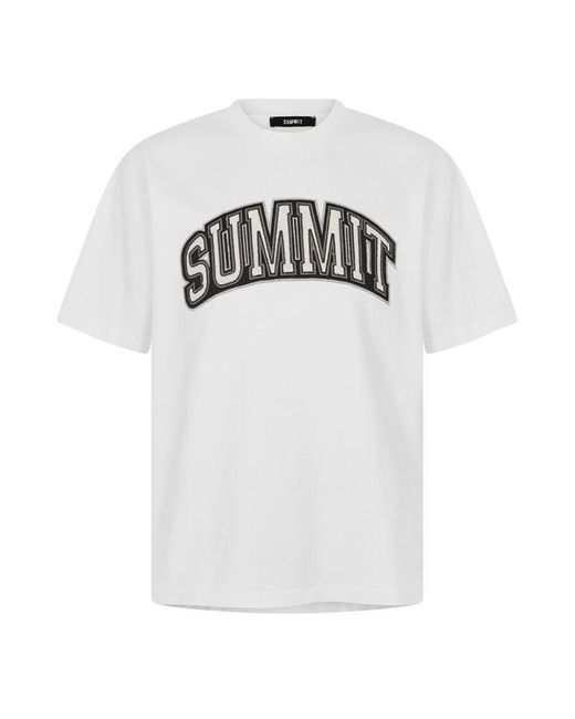 Summit White Applique Tee Oversized T-Shirt for men