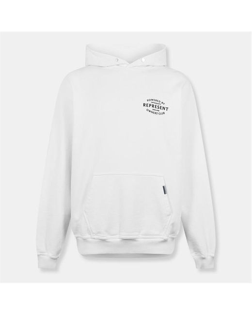 Represent White 'Relaxed Fit Pullover Hoodie for men