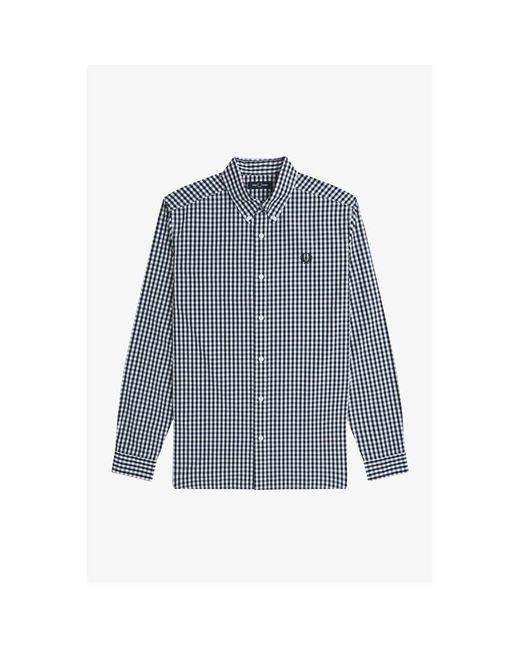 Fred Perry Blue Gingham Shirt for men