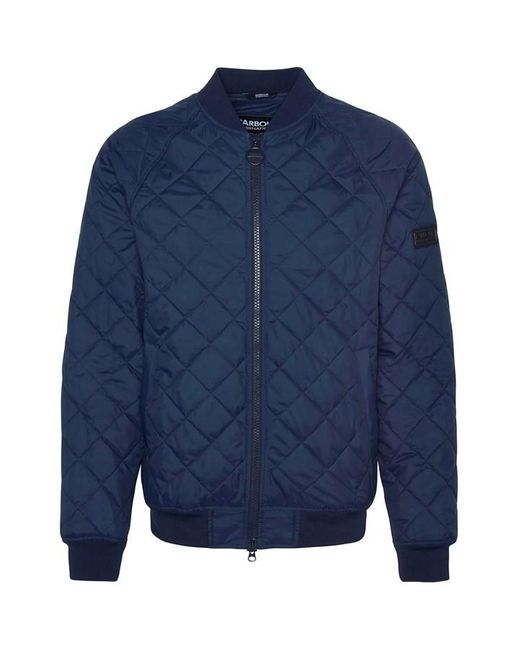 Barbour Blue Harfell Quilted Bomber Jacket for men