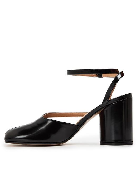 Maison Margiela Black Tabi Sandal Block Court Shoes