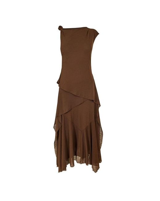 Ganni Brown Shift Dress