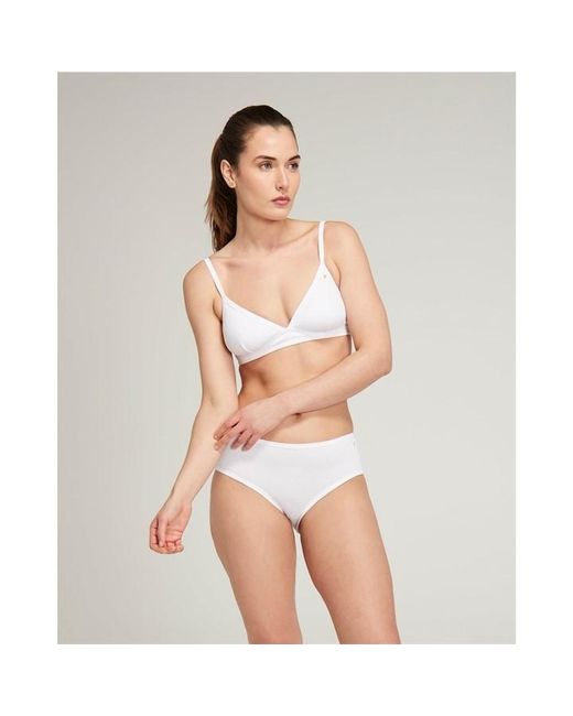 Nudea White Easy Does It Bralette Organic Cotton
