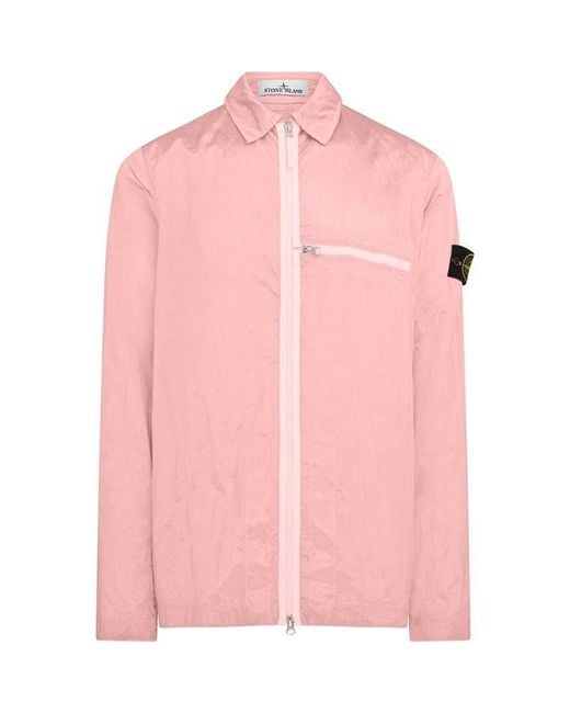Stone Island Nylon Metal Overshirt in Pink for Men Lyst UK