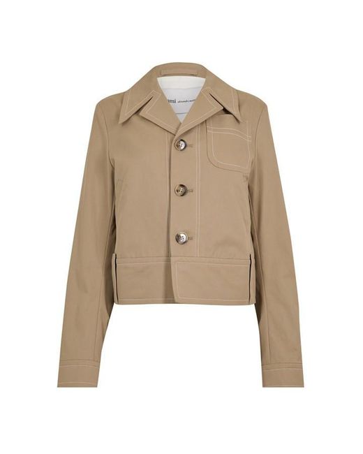 AMI Natural Buttoned Hybrid Jacket