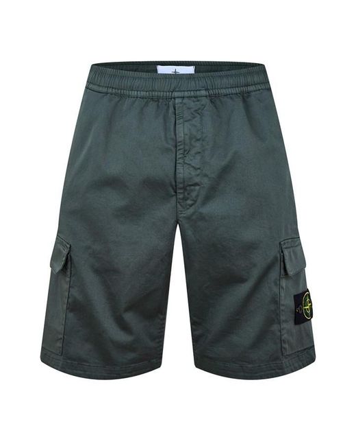 Stone Island Gray Cargo Shorts for men