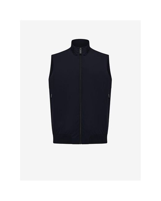 Roberto Ricci Designs Blue Lightweight Padded Zip Gilet for men