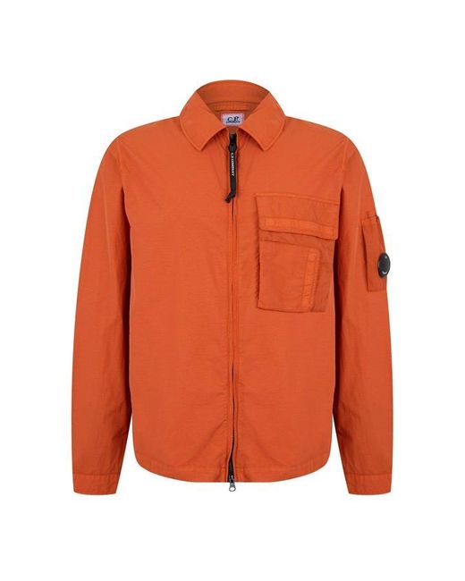 C P Company Orange Cp Nylon Zip Shirt Sn99 for men