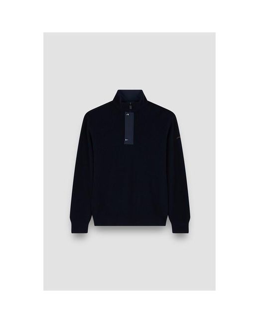 Paul & Shark Blue 1/4 Zip Fleece for men