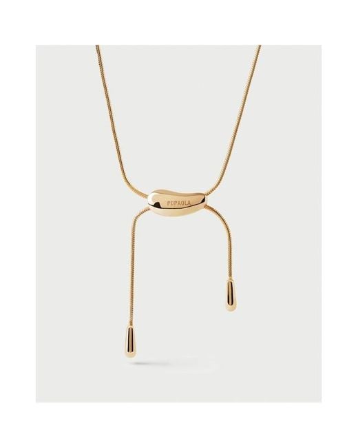 Pdpaola Metallic Rodeo Slider Necklace