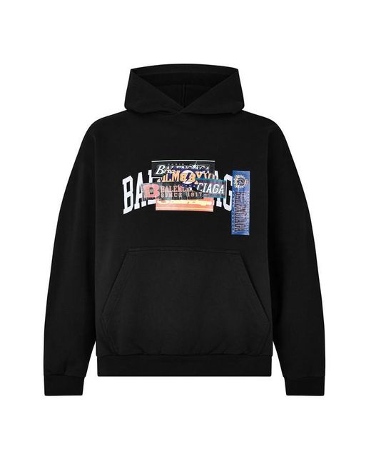 Balenciaga Black Bal Sticker Zip Sn64 for men